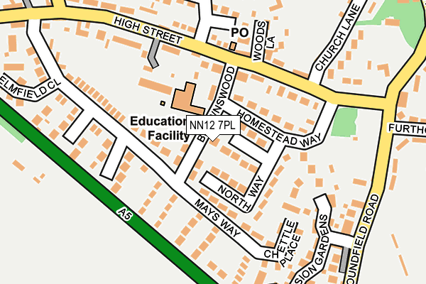 NN12 7PL map - OS OpenMap – Local (Ordnance Survey)