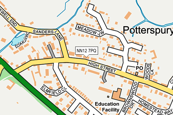 NN12 7PQ map - OS OpenMap – Local (Ordnance Survey)
