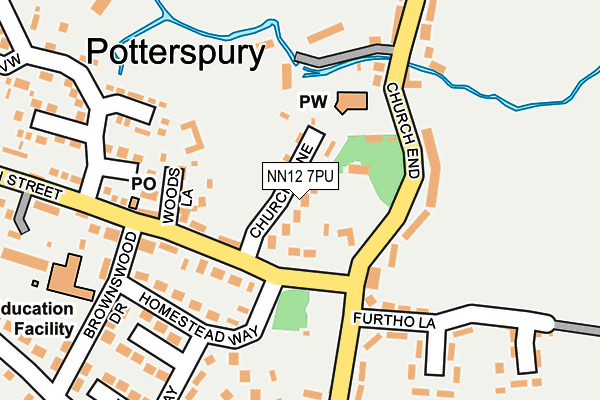NN12 7PU map - OS OpenMap – Local (Ordnance Survey)