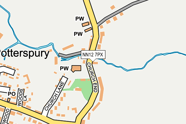 NN12 7PX map - OS OpenMap – Local (Ordnance Survey)
