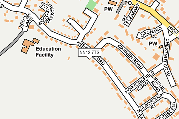 NN12 7TS map - OS OpenMap – Local (Ordnance Survey) NN12 7TS map - OS OpenMap – Local (Ordnance Survey)