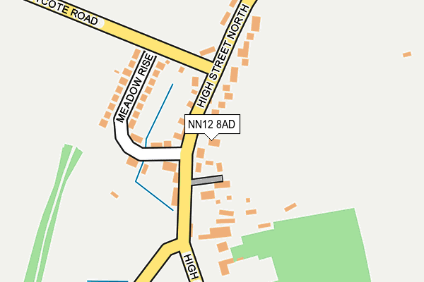 NN12 8AD map - OS OpenMap – Local (Ordnance Survey) NN12 8AD map - OS OpenMap – Local (Ordnance Survey)