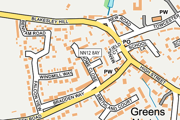 NN12 8AY map - OS OpenMap – Local (Ordnance Survey) NN12 8AY map - OS OpenMap – Local (Ordnance Survey)