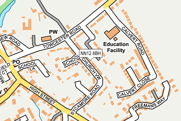 NN12 8BH map - OS OpenMap – Local (Ordnance Survey)