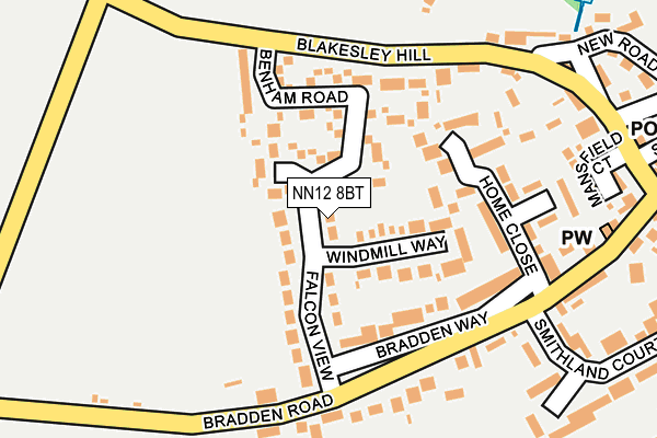 NN12 8BT map - OS OpenMap – Local (Ordnance Survey) NN12 8BT map - OS OpenMap – Local (Ordnance Survey)