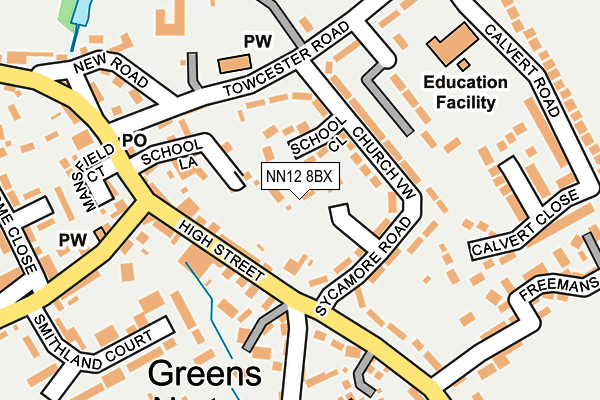NN12 8BX map - OS OpenMap – Local (Ordnance Survey)