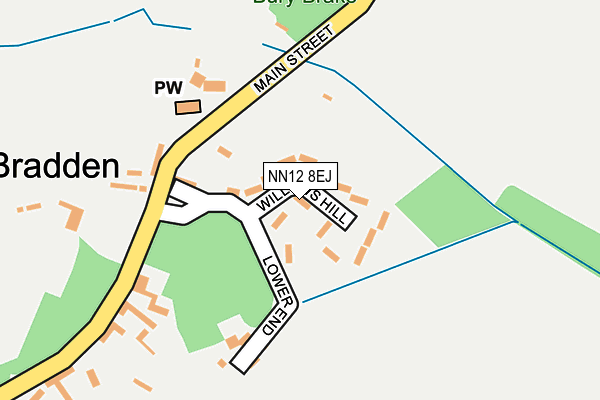 NN12 8EJ map - OS OpenMap – Local (Ordnance Survey)