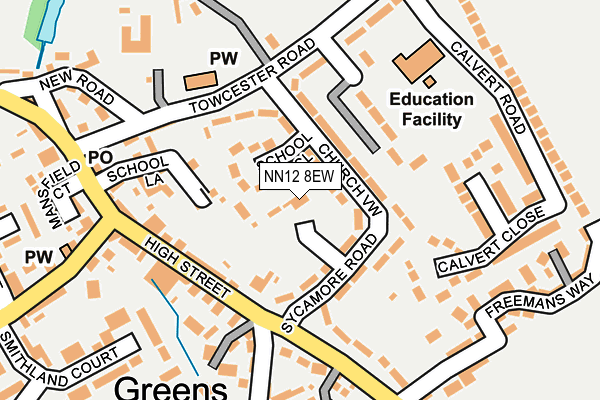 NN12 8EW map - OS OpenMap – Local (Ordnance Survey) NN12 8EW map - OS OpenMap – Local (Ordnance Survey)