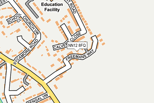 NN12 8FQ map - OS OpenMap – Local (Ordnance Survey) NN12 8FQ map - OS OpenMap – Local (Ordnance Survey)