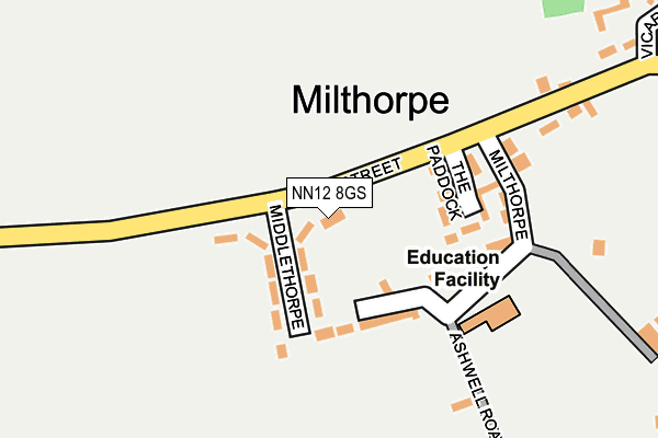 NN12 8GS map - OS OpenMap – Local (Ordnance Survey)