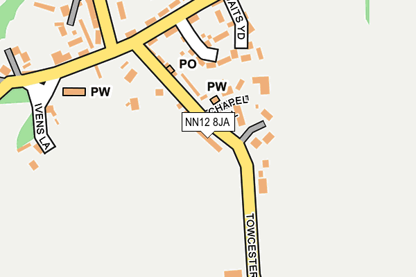 NN12 8JA map - OS OpenMap – Local (Ordnance Survey) NN12 8JA map - OS OpenMap – Local (Ordnance Survey)