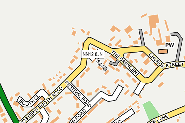 NN12 8JN map - OS OpenMap – Local (Ordnance Survey) NN12 8JN map - OS OpenMap – Local (Ordnance Survey)