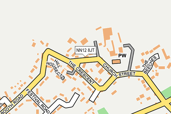 NN12 8JT map - OS OpenMap – Local (Ordnance Survey)