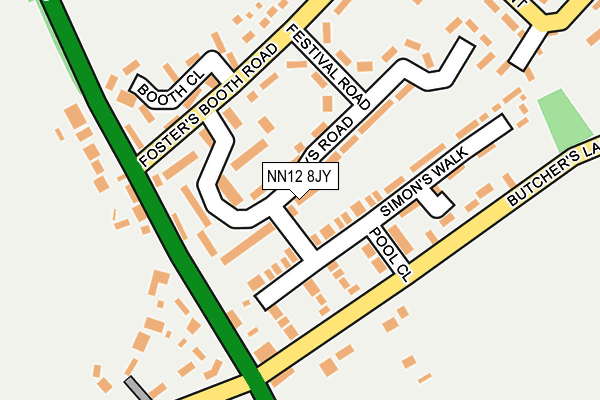 NN12 8JY map - OS OpenMap – Local (Ordnance Survey) NN12 8JY map - OS OpenMap – Local (Ordnance Survey)