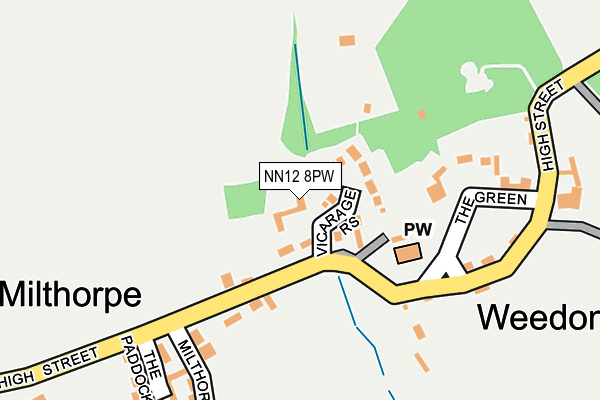 NN12 8PW map - OS OpenMap – Local (Ordnance Survey) NN12 8PW map - OS OpenMap – Local (Ordnance Survey)