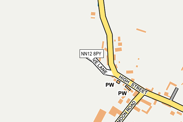 NN12 8PY map - OS OpenMap – Local (Ordnance Survey) NN12 8PY map - OS OpenMap – Local (Ordnance Survey)