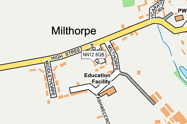 NN12 8QB map - OS OpenMap – Local (Ordnance Survey)