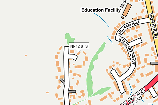 NN12 8TS map - OS OpenMap – Local (Ordnance Survey)