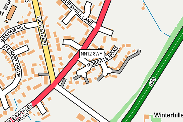NN12 8WF map - OS OpenMap – Local (Ordnance Survey) NN12 8WF map - OS OpenMap – Local (Ordnance Survey)