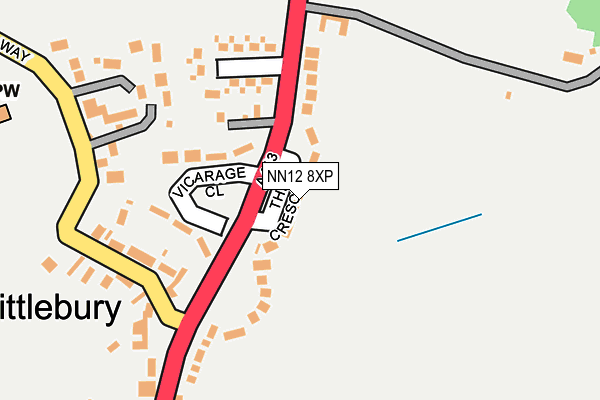 NN12 8XP map - OS OpenMap – Local (Ordnance Survey) NN12 8XP map - OS OpenMap – Local (Ordnance Survey)
