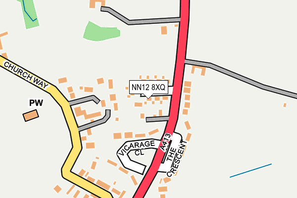 NN12 8XQ map - OS OpenMap – Local (Ordnance Survey)