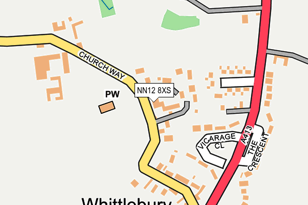 NN12 8XS map - OS OpenMap – Local (Ordnance Survey)