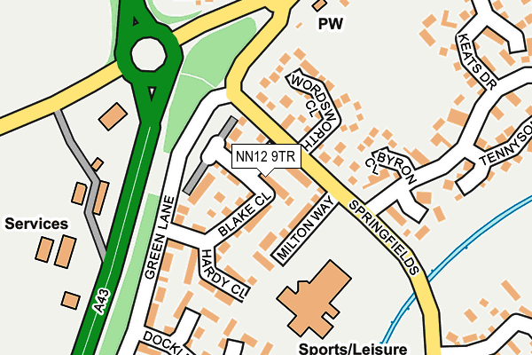 NN12 9TR map - OS OpenMap – Local (Ordnance Survey)