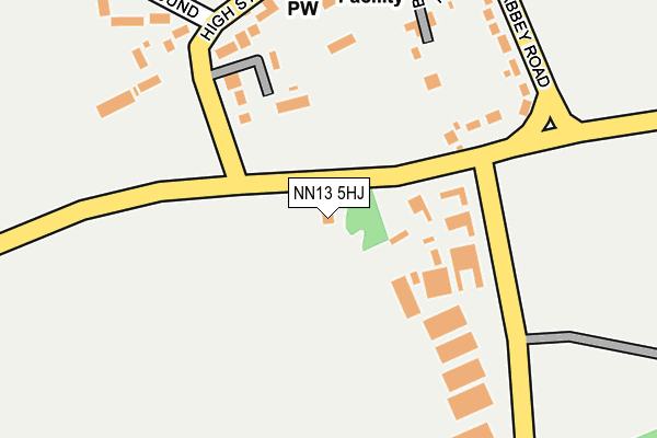 NN13 5HJ map - OS OpenMap – Local (Ordnance Survey) NN13 5HJ map - OS OpenMap – Local (Ordnance Survey)