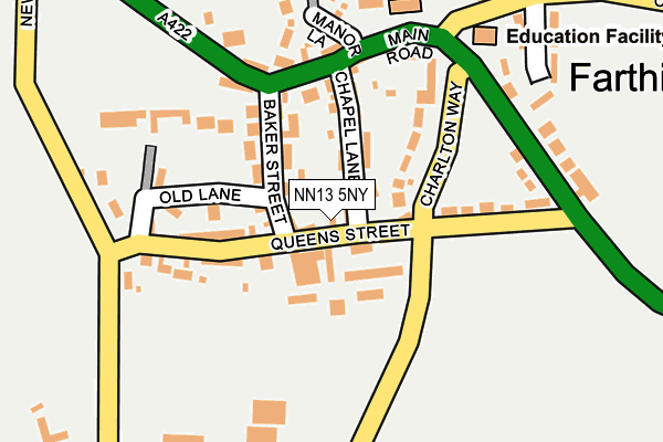 NN13 5NY map - OS OpenMap – Local (Ordnance Survey) NN13 5NY map - OS OpenMap – Local (Ordnance Survey)