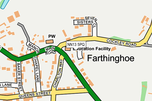 NN13 5PQ map - OS OpenMap – Local (Ordnance Survey) NN13 5PQ map - OS OpenMap – Local (Ordnance Survey)