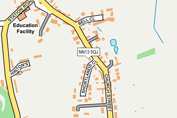 NN13 5QJ map - OS OpenMap – Local (Ordnance Survey) NN13 5QJ map - OS OpenMap – Local (Ordnance Survey)
