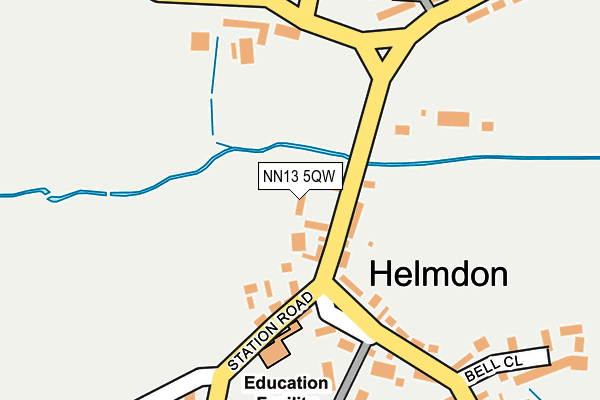 NN13 5QW map - OS OpenMap – Local (Ordnance Survey)