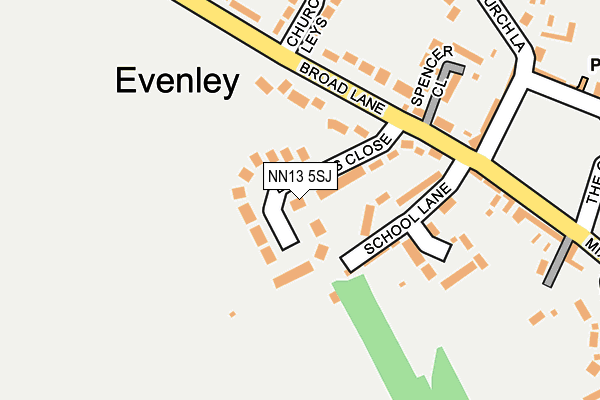 NN13 5SJ map - OS OpenMap – Local (Ordnance Survey) NN13 5SJ map - OS OpenMap – Local (Ordnance Survey)