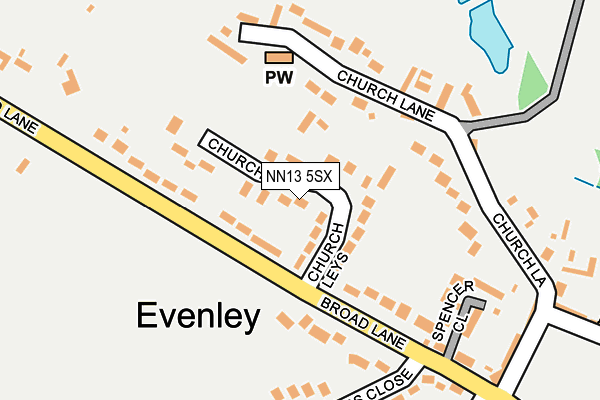 NN13 5SX map - OS OpenMap – Local (Ordnance Survey) NN13 5SX map - OS OpenMap – Local (Ordnance Survey)