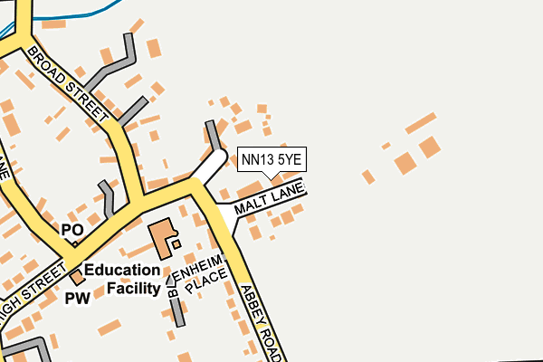 NN13 5YE map - OS OpenMap – Local (Ordnance Survey) NN13 5YE map - OS OpenMap – Local (Ordnance Survey)