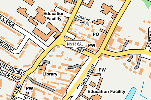NN13 6AL map - OS OpenMap – Local (Ordnance Survey) NN13 6AL map - OS OpenMap – Local (Ordnance Survey)
