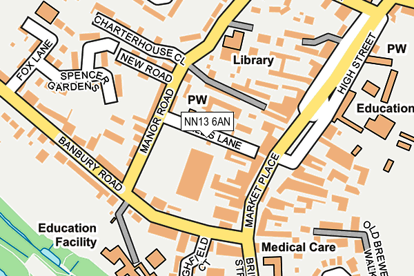 NN13 6AN map - OS OpenMap – Local (Ordnance Survey) NN13 6AN map - OS OpenMap – Local (Ordnance Survey)