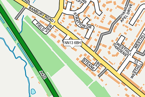 NN13 6BH map - OS OpenMap – Local (Ordnance Survey) NN13 6BH map - OS OpenMap – Local (Ordnance Survey)