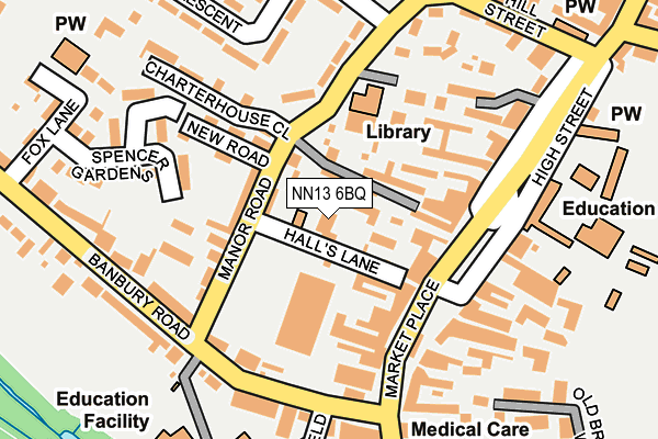 NN13 6BQ map - OS OpenMap – Local (Ordnance Survey) NN13 6BQ map - OS OpenMap – Local (Ordnance Survey)