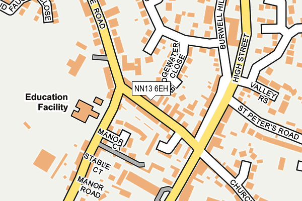NN13 6EH map - OS OpenMap – Local (Ordnance Survey)