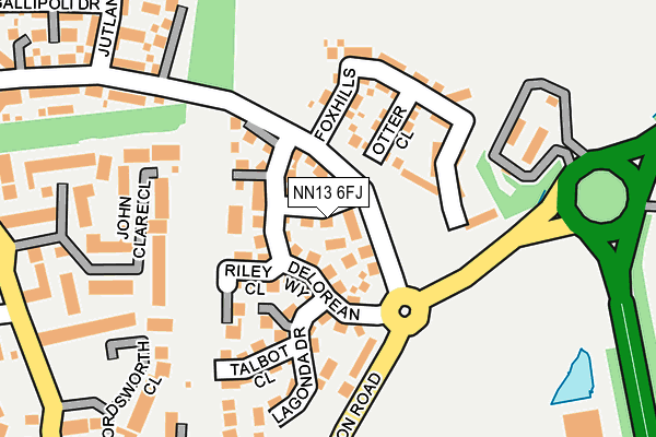 NN13 6FJ map - OS OpenMap – Local (Ordnance Survey) NN13 6FJ map - OS OpenMap – Local (Ordnance Survey)