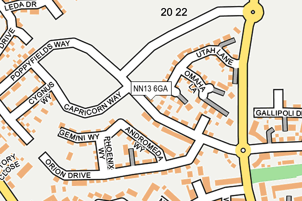 NN13 6GA map - OS OpenMap – Local (Ordnance Survey) NN13 6GA map - OS OpenMap – Local (Ordnance Survey)
