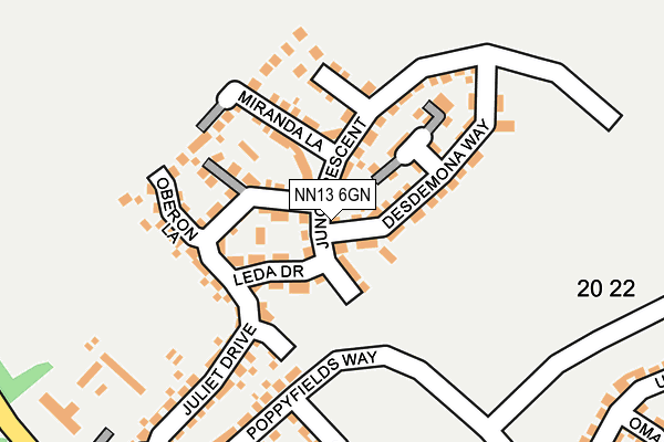 NN13 6GN map - OS OpenMap – Local (Ordnance Survey) NN13 6GN map - OS OpenMap – Local (Ordnance Survey)