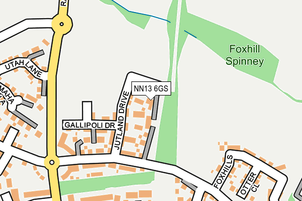 NN13 6GS map - OS OpenMap – Local (Ordnance Survey)