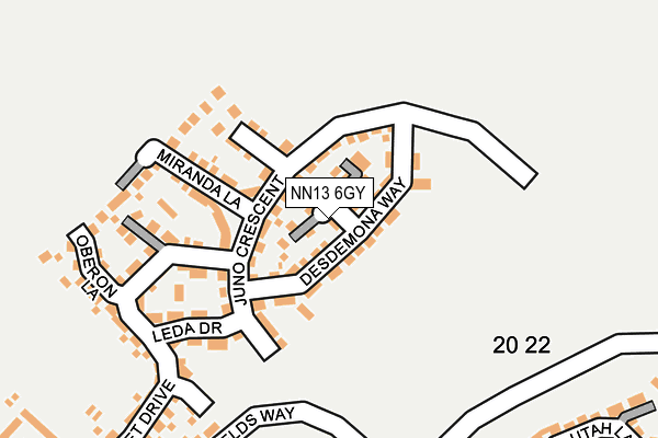 NN13 6GY map - OS OpenMap – Local (Ordnance Survey) NN13 6GY map - OS OpenMap – Local (Ordnance Survey)