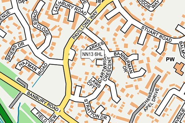 NN13 6HL map - OS OpenMap – Local (Ordnance Survey)