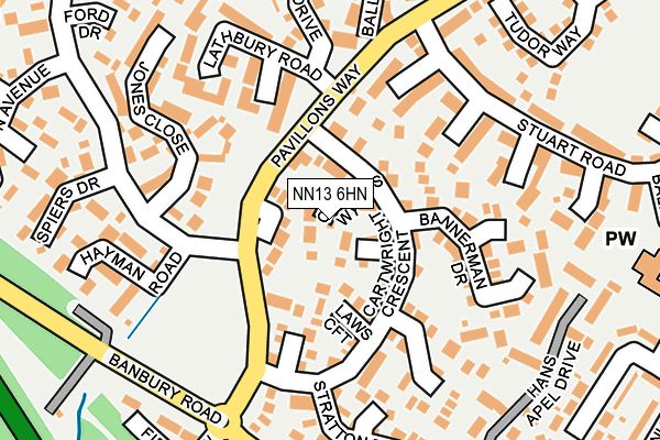 NN13 6HN map - OS OpenMap – Local (Ordnance Survey) NN13 6HN map - OS OpenMap – Local (Ordnance Survey)