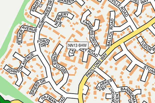 NN13 6HW map - OS OpenMap – Local (Ordnance Survey) NN13 6HW map - OS OpenMap – Local (Ordnance Survey)