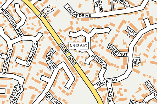 NN13 6JG map - OS OpenMap – Local (Ordnance Survey) NN13 6JG map - OS OpenMap – Local (Ordnance Survey)