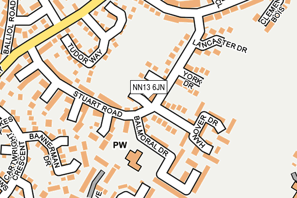 NN13 6JN map - OS OpenMap – Local (Ordnance Survey) NN13 6JN map - OS OpenMap – Local (Ordnance Survey)
